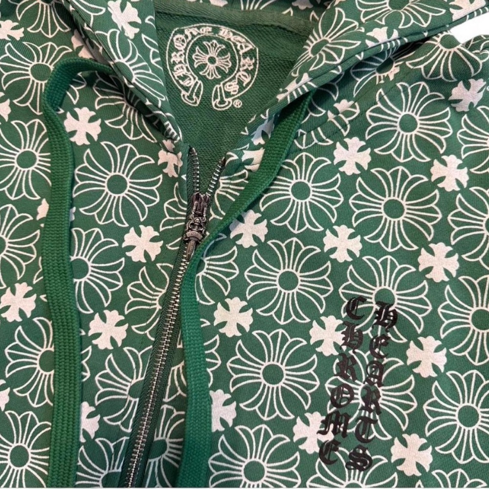 Green zip up Chrome Hearts jacket